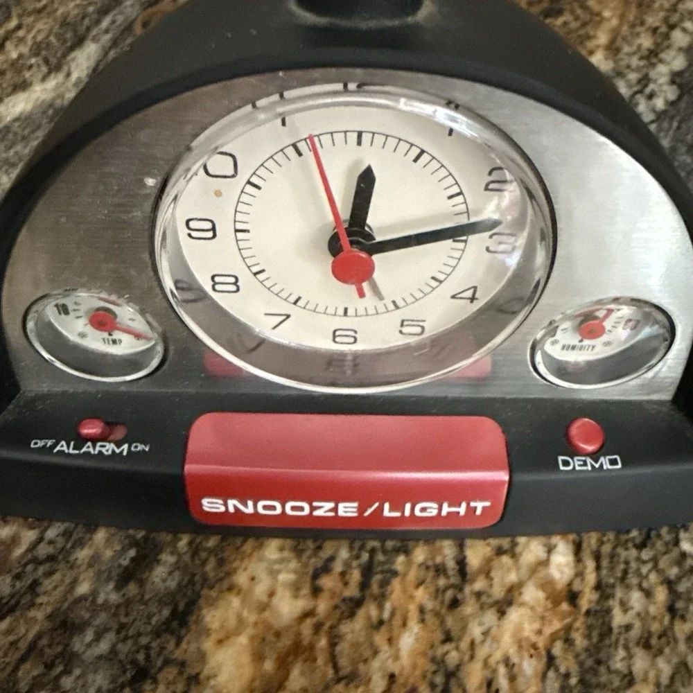 Drag Racing Christmas Tree Lighted Thermometer Sound Tabletop Alarm Clock Works